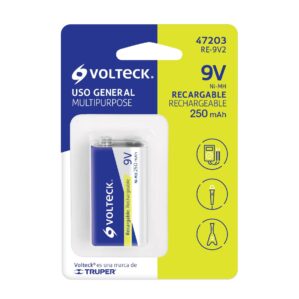 Pila recargable cuadrada 9V 250mAh