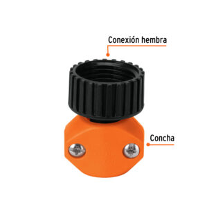 Conector plastico hembra 3/4" para manguera de 1/2"