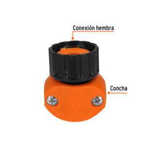 Conector plastico hembra 5/8" - 3/4" para manguera 3/4"