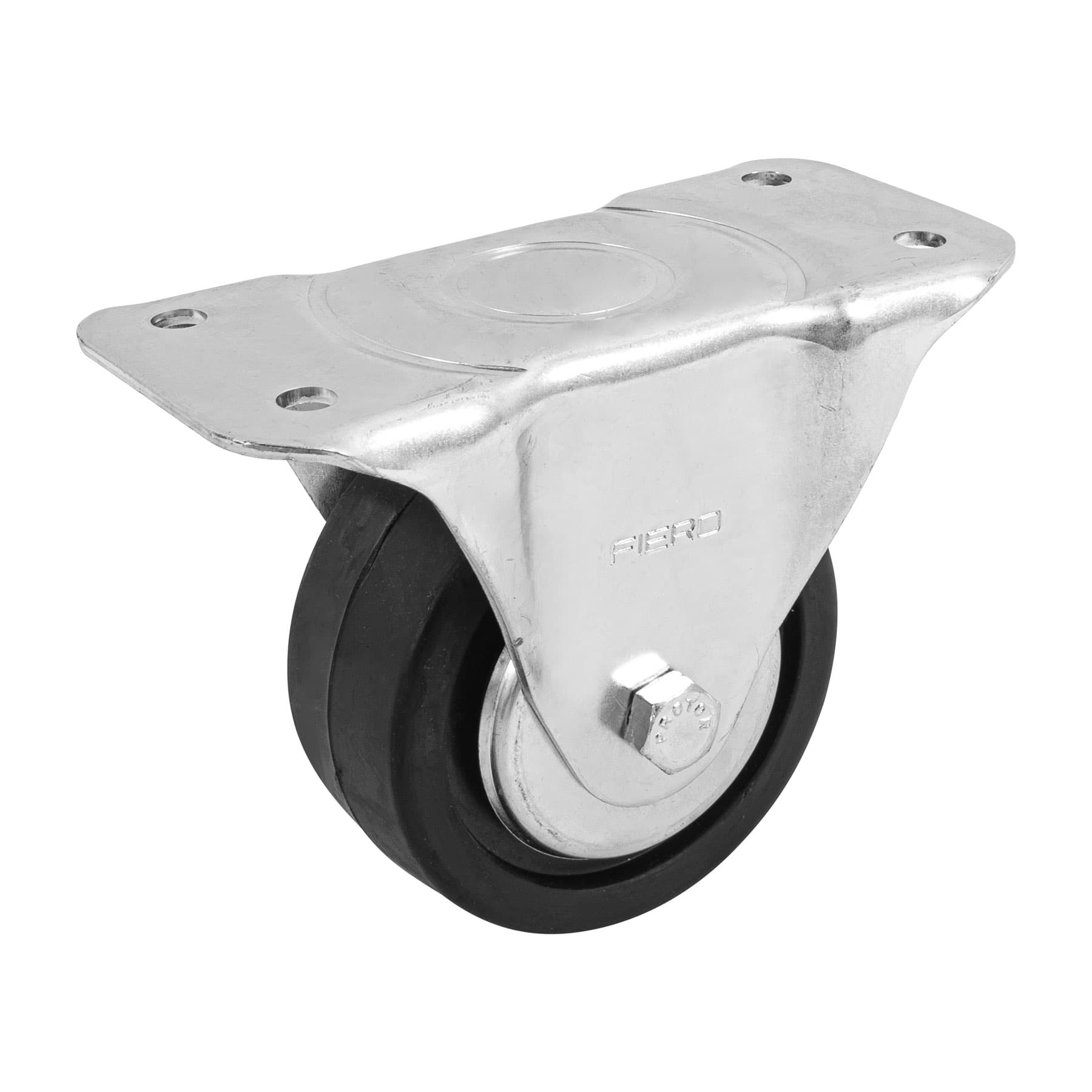 Rueda Rodaja hule placa fija 4" con balero