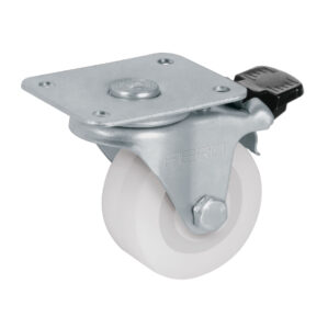 Rodaja de 2" Placa Giratoria con Freno Carga 30kg