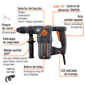 Taladro Rotomartillo Profesional SDS Plus de 6 Joules
