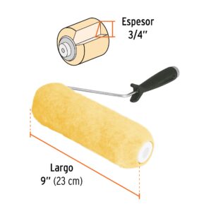 Rodillo para pintar con felpa 9x1