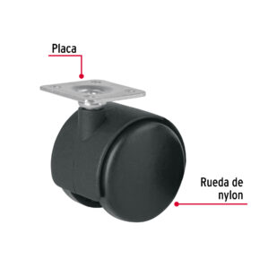 Rueda Rodaja llanta tipo yoyo 50mm