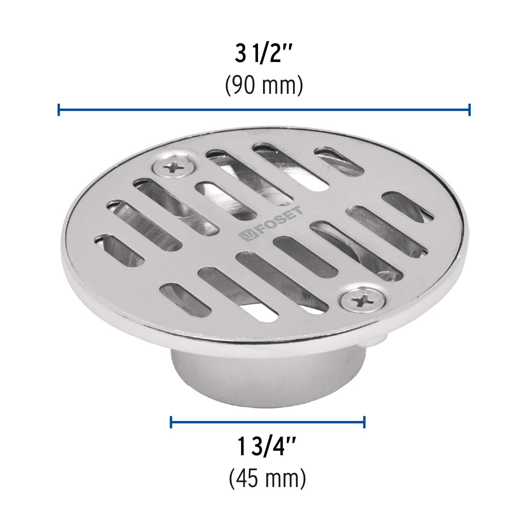 Resumidero Rejilla para desagües redondo de 3-1/2"