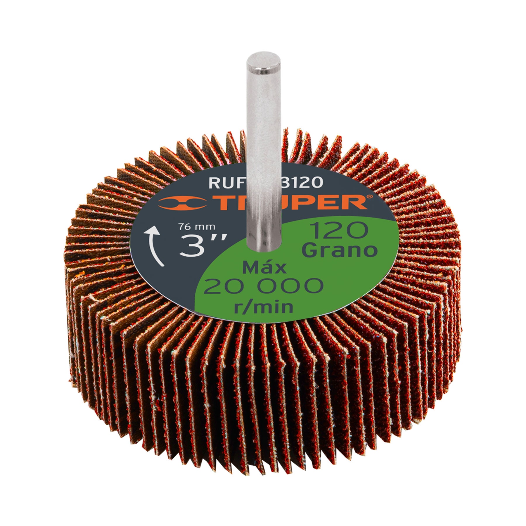 Rueda flap de 3", grano 120