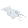 Sapo para WC PVC transparente con cadena inoxidable 2"