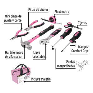 Set de herramientas para dama de 8 piezas