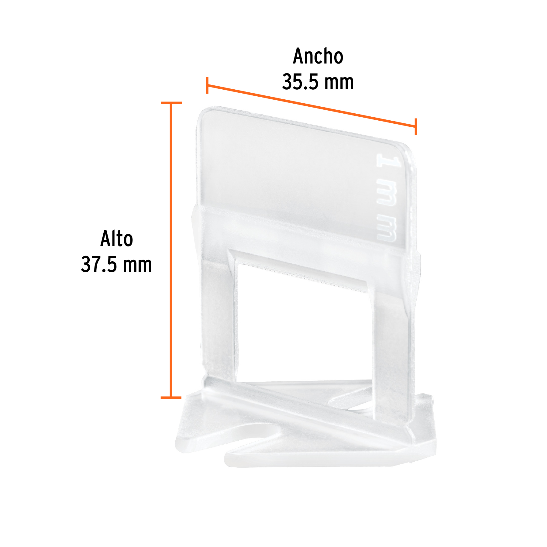 Bolsa con 100 anclas de 1mm para nivelacion de azulejos