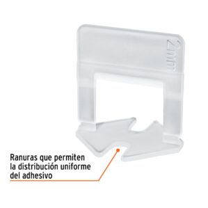 Bolsa con 100 anclas de 2mm para nivelacion de azulejos