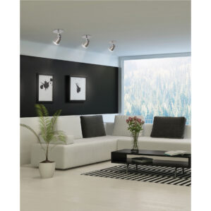 Luminario de sobreponer con 3 spots base GU10 Volteck