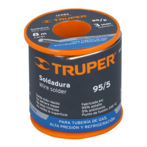 Rollo Soldadura solida 95/5 para tuberia de gas 450g