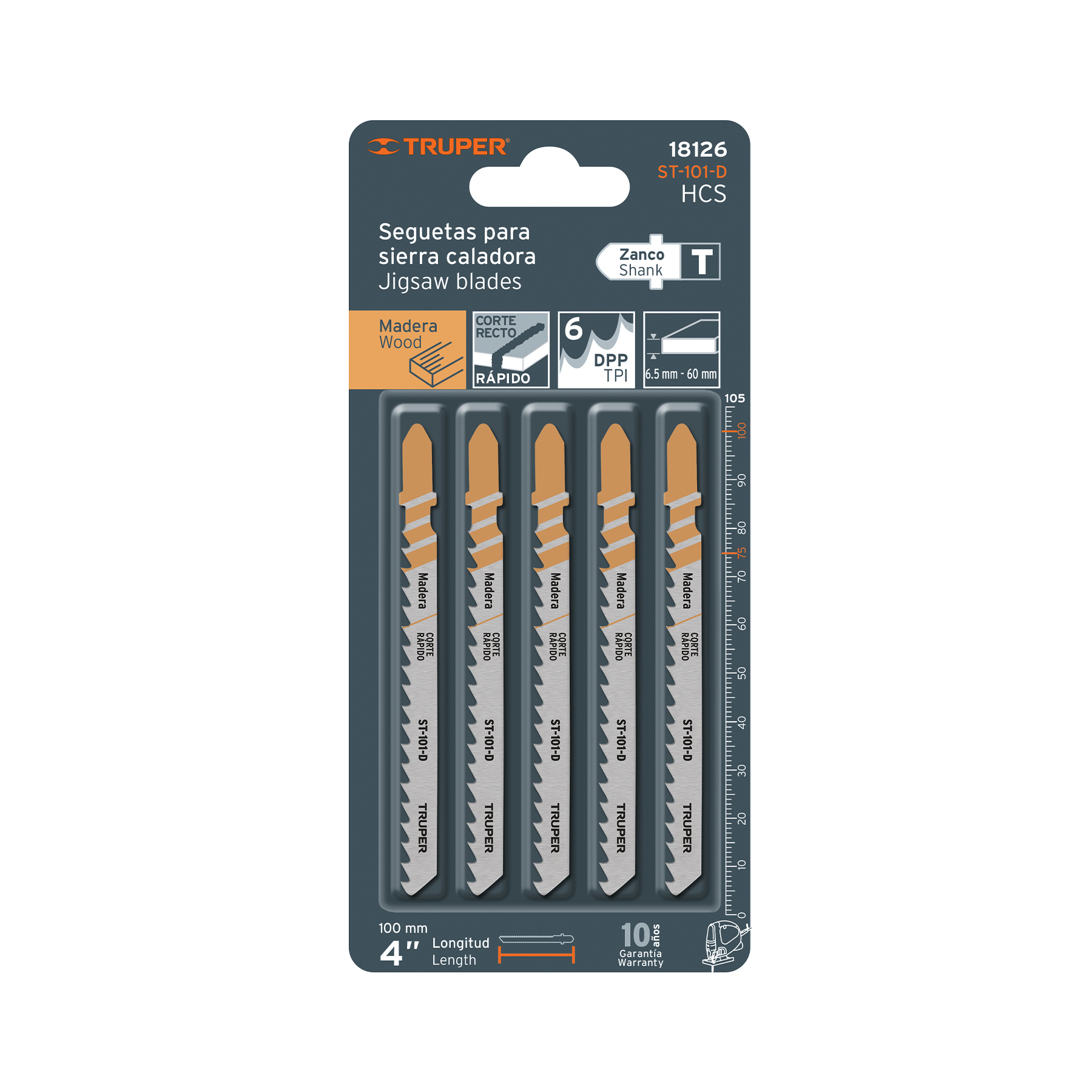 Juego 5 Seguetas Madera Zanco T Corte Rapido 6 DPP