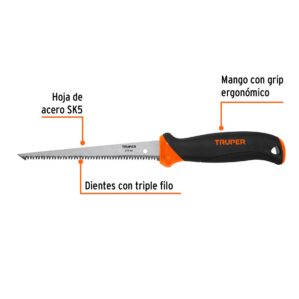 Serrucho para plafon y muros de yeso de 6