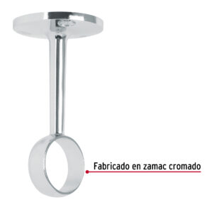 Soporte central para tubo redondo de closet de 1