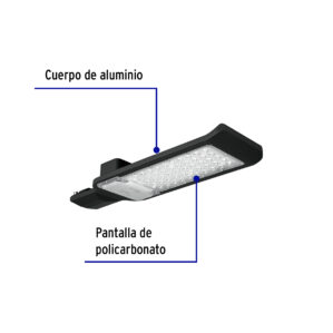 Luminario suburbano de LED plano de aluminio 50w