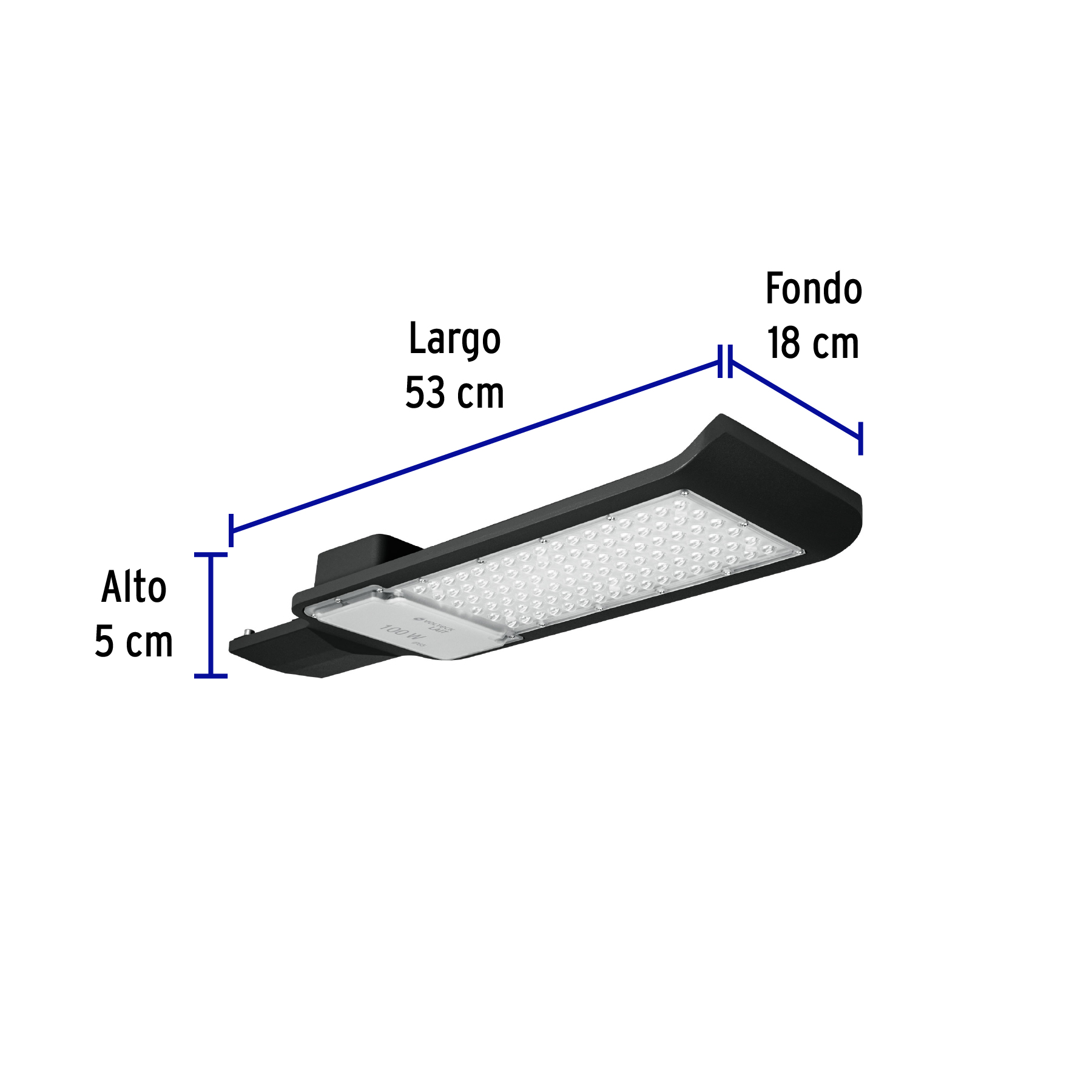 Luminario suburbano de LED plano de aluminio 100w