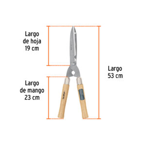 Tijera para poda, ligera, 50 cm, mango madera