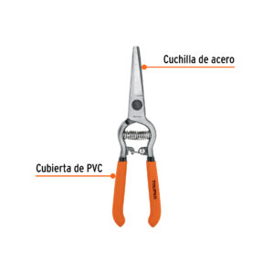 Tijera para poda 8", cuchilla curva