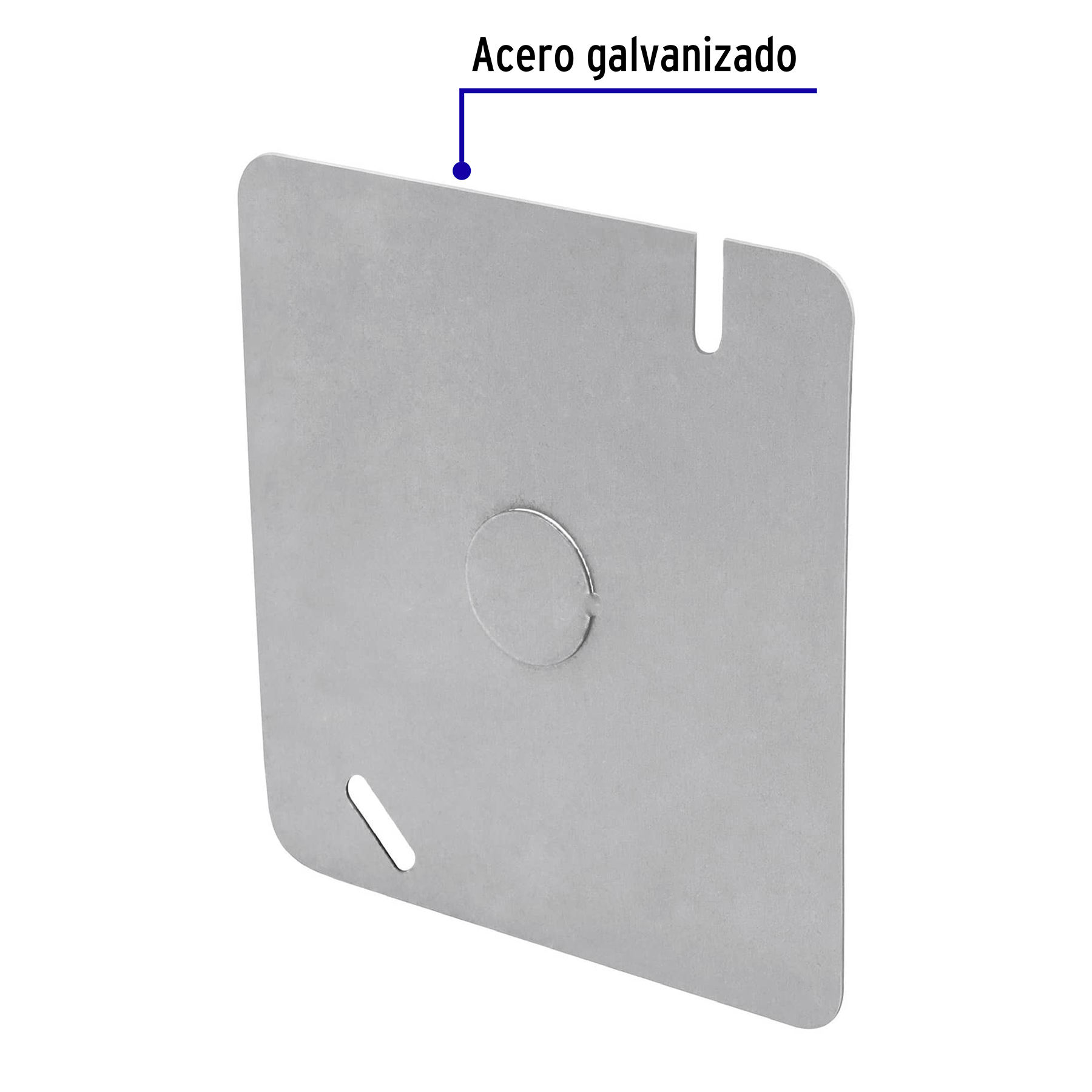 Tapa de acero para caja chalupa 4x4"