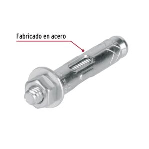 Caja de 100 Piezas Taquete de expansion de 1/4" con tornillo