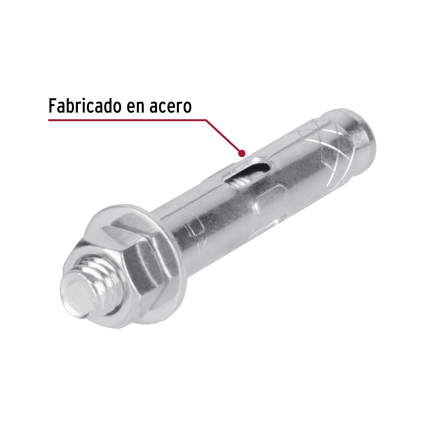 Taquete de expansion, 3/8" con tornillo, caja 50 piezas