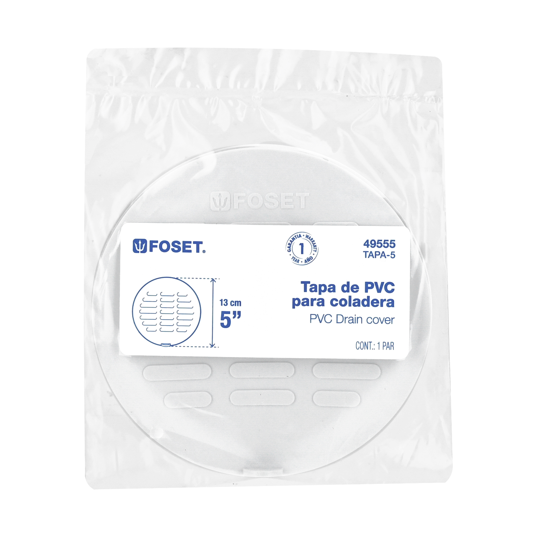 Juego 2 tapas para coladera 5"