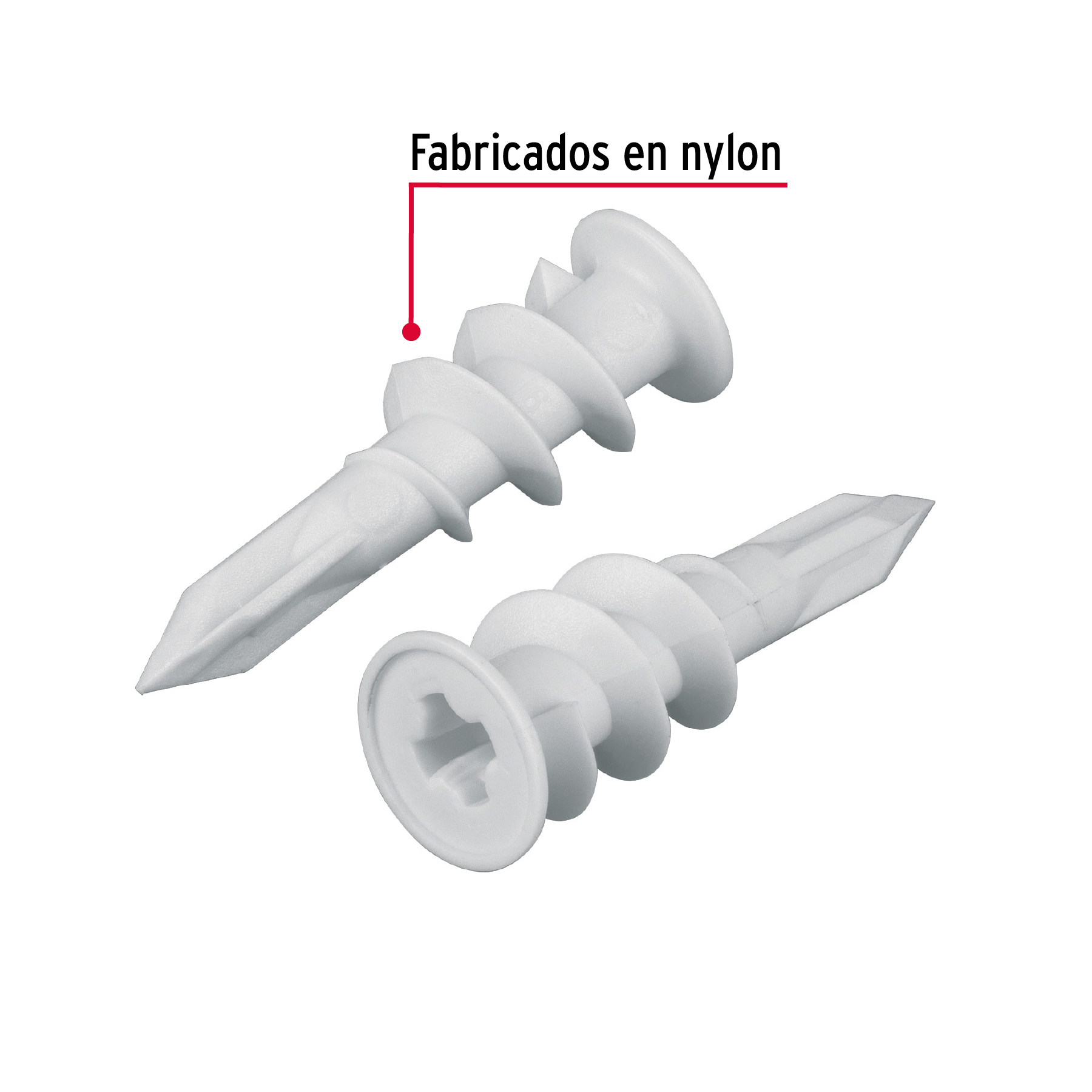 Pack 100 Piezas de Taquete 1/2" plastico para panel yeso