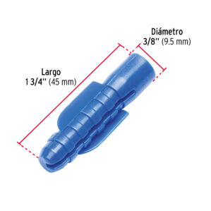 Bolsa con 20 taquetes de plastico 3/8', Fiero