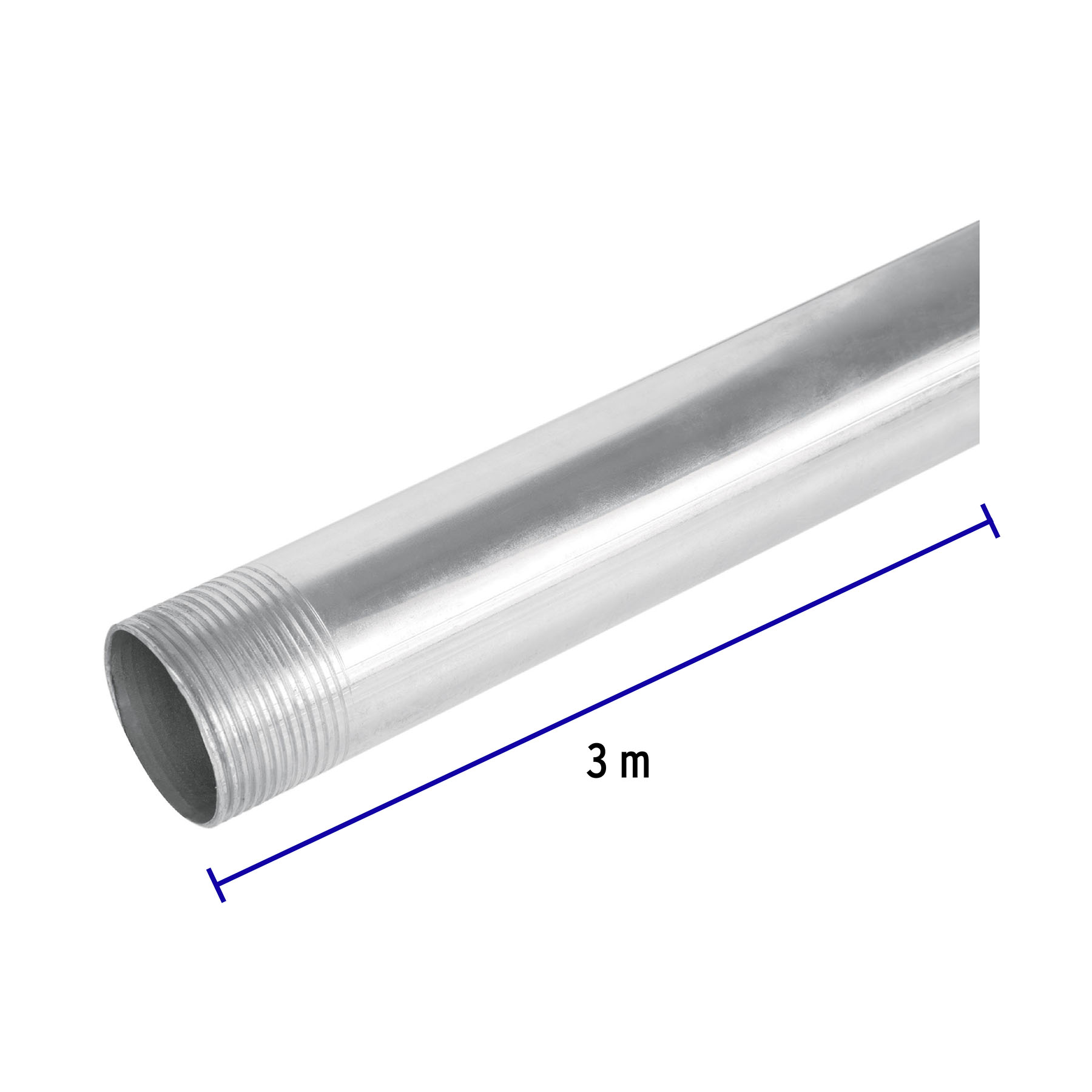 Tubo 1-1/4" acometida Conduit Galvanizado de 3m para mufa CFE