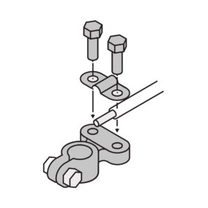 Pack de 2 Terminales de laton para bateria poste superior