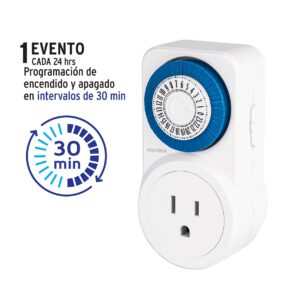 Temporizador Timer analogico intervalos 30min