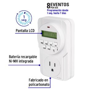 Temporizador digital 8 eventos