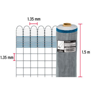 Malla mosquitera mosquitero plastica 1.50x30m gris