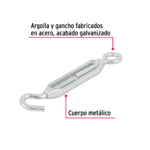 Tensor 1/4" gancho-argolla