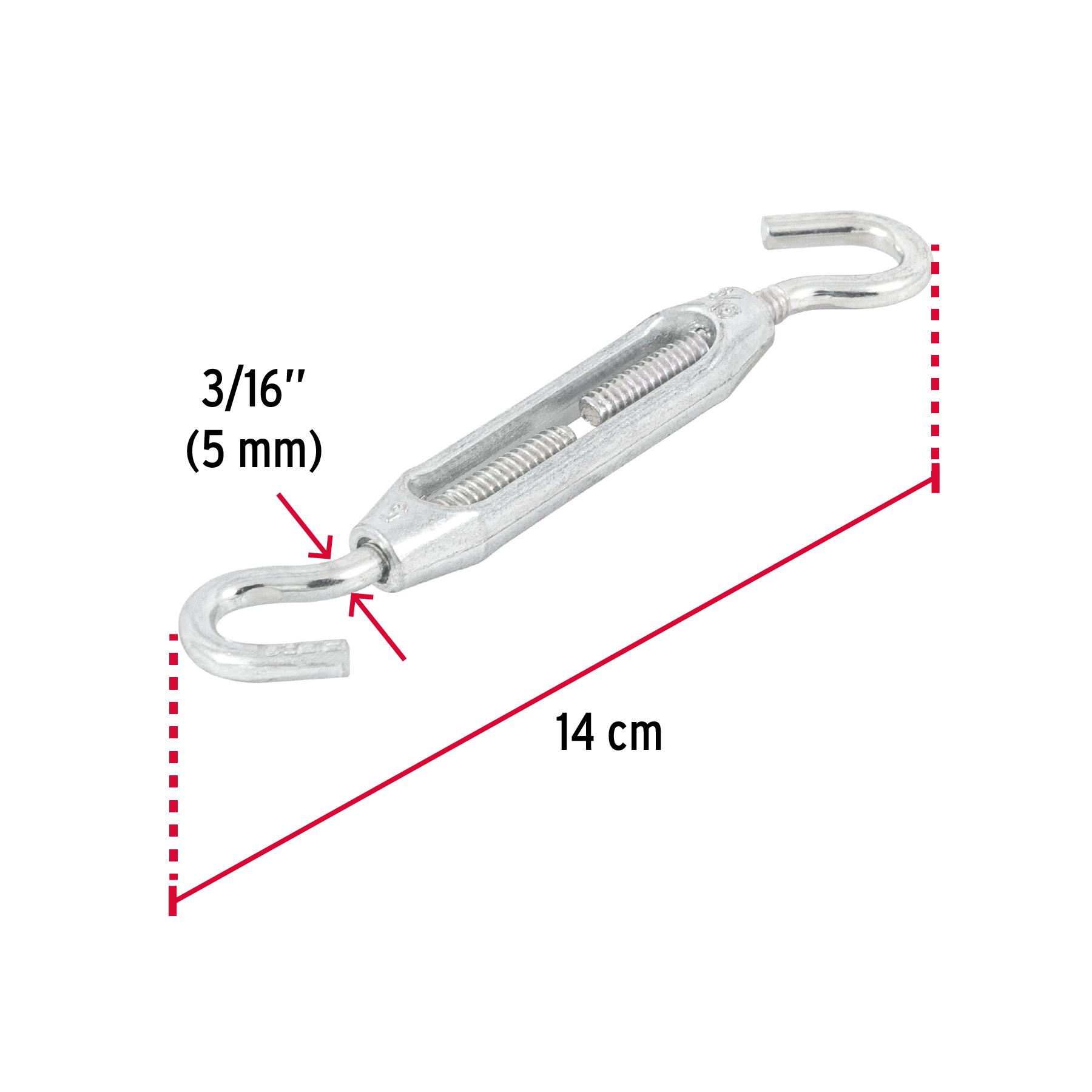 Tensor 3/16" gancho - gancho