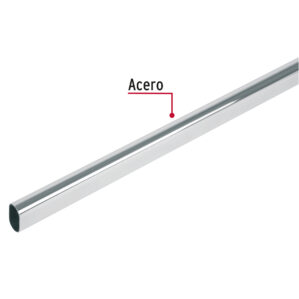 Tubo ovalado cromado para closet de 3m dimetro 1