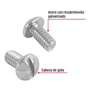 Tornillo tipo estufa 1/4 x 1/2" bolsa con 150 pzas