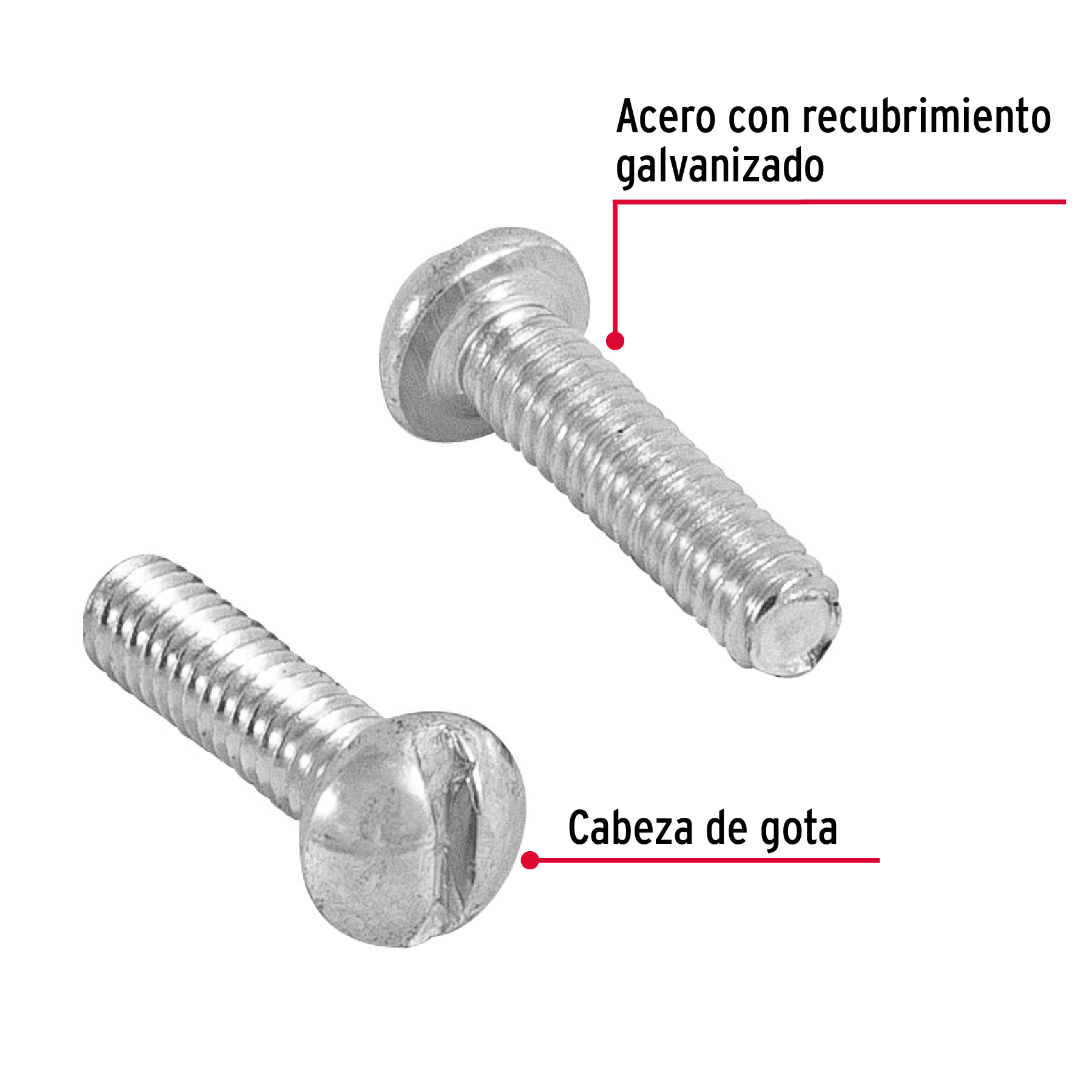 Tornillo tipo estufa 1/8 x 1/2" bolsa con 700 pzas