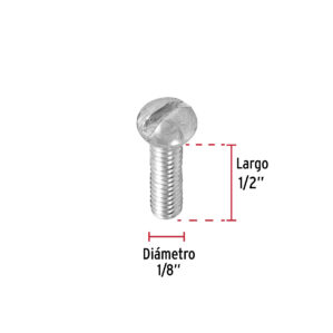 Tornillo tipo estufa 1/8 x 1/2
