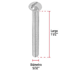 Tornillo tipo estufa, 5/32 x 1-1/2