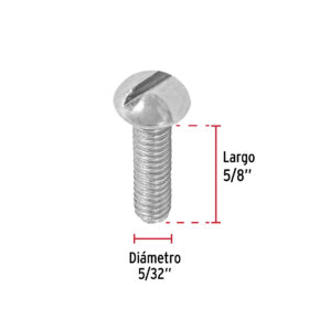 Tornillo tipo estufa, 5/32 x 5/8