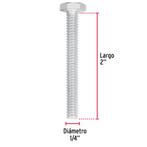 Tornillo tipo maquina 1/4x2