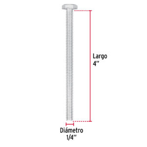Tornillo tipo maquina, 1/4 x 4