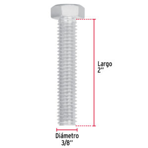 Tornillo tipo maquina, 3/8 x 2