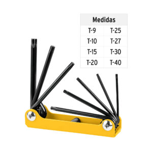 Juego 8 llaves Torx Tipo navaja Pretul