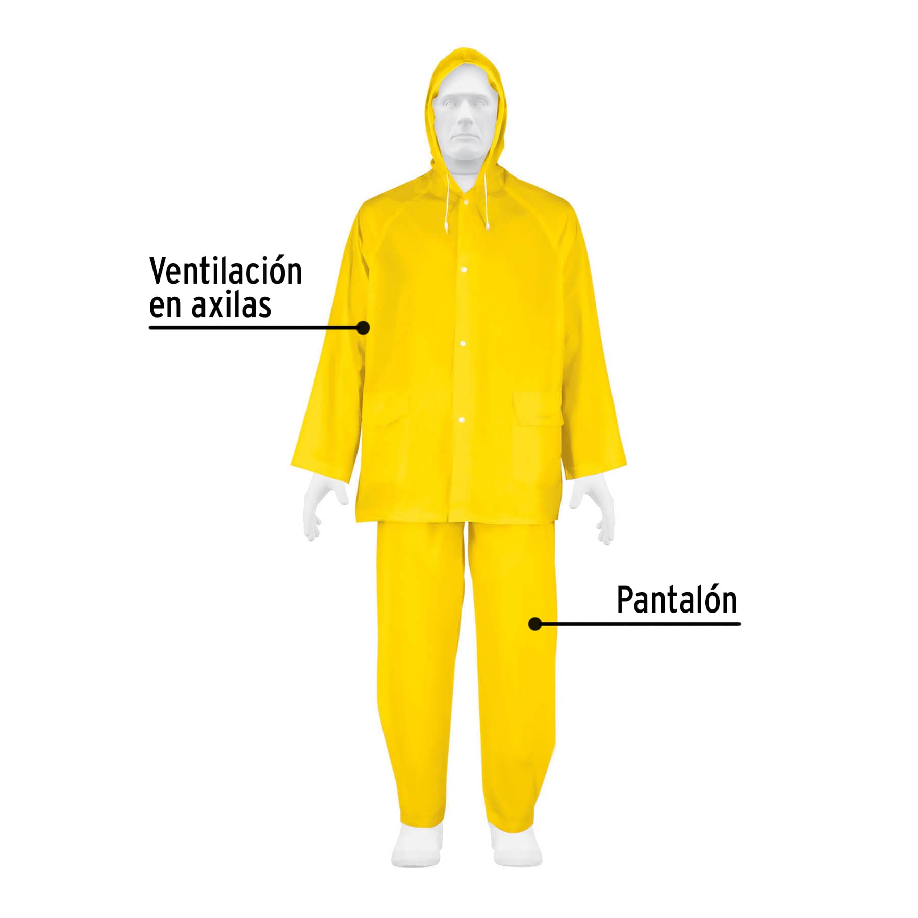 Conjunto Impermeable Ligero de PVC Talla Chico