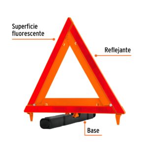 Triangulo de seguridad de plastico 43.5cm