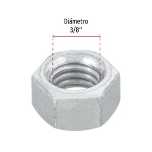 Tuerca hexagonal de 3/8