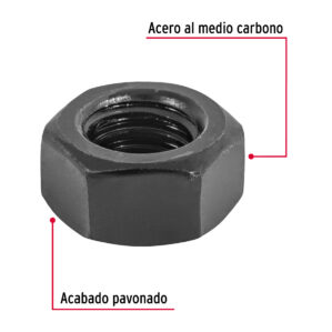 Tuerca hexagonal grado 5 de 5/16" bolsa 150 pzas